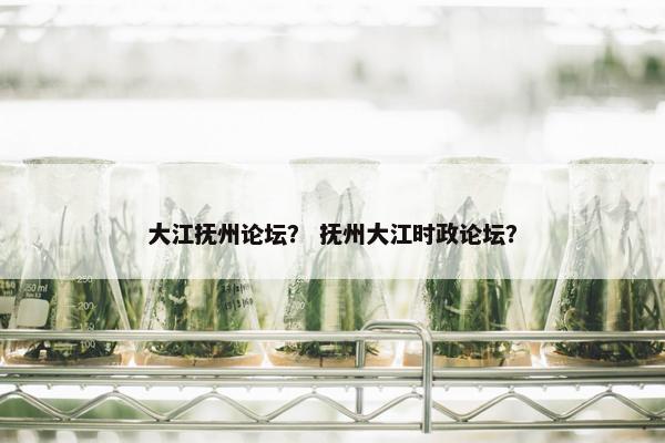 大江抚州论坛？ 抚州大江时政论坛？