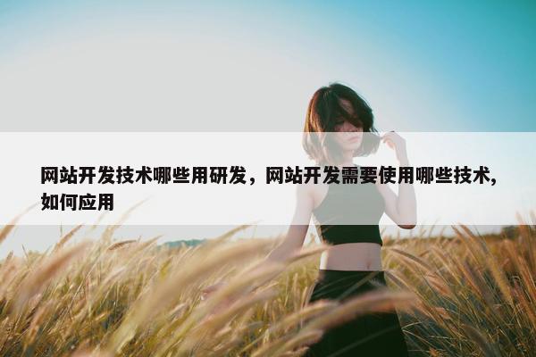 网站开发技术哪些用研发，网站开发需要使用哪些技术,如何应用