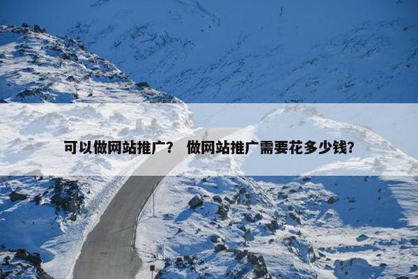 可以做网站推广？ 做网站推广需要花多少钱？