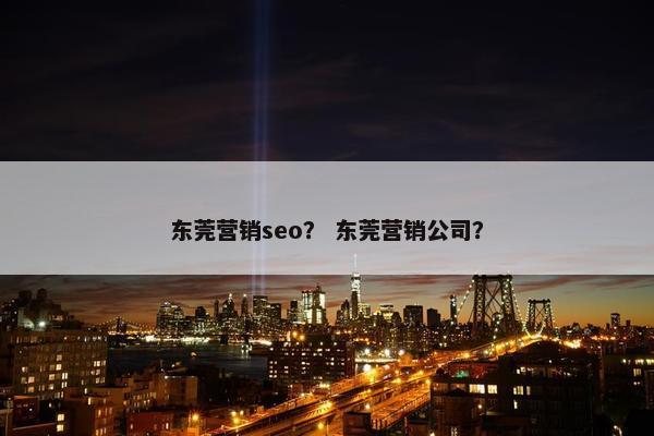 东莞营销seo？ 东莞营销公司？