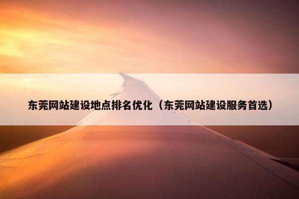 东莞网站建设地点排名优化（东莞网站建设服务首选）