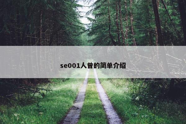 se001人曾的简单介绍