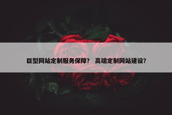 巨型网站定制服务保障？ 高端定制网站建设？