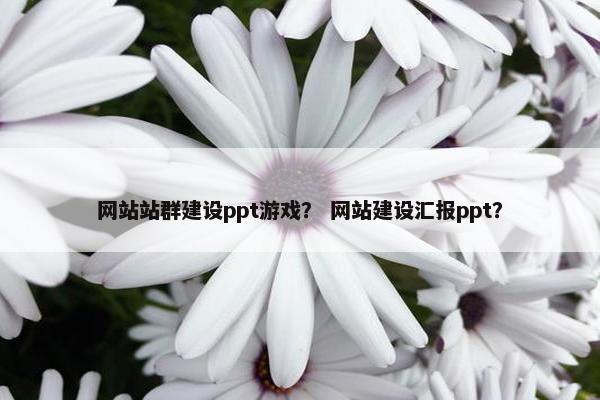 网站站群建设ppt游戏？ 网站建设汇报ppt？