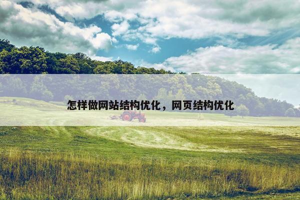 怎样做网站结构优化，网页结构优化