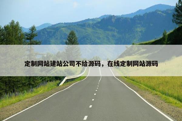 定制网站建站公司不给源码，在线定制网站源码