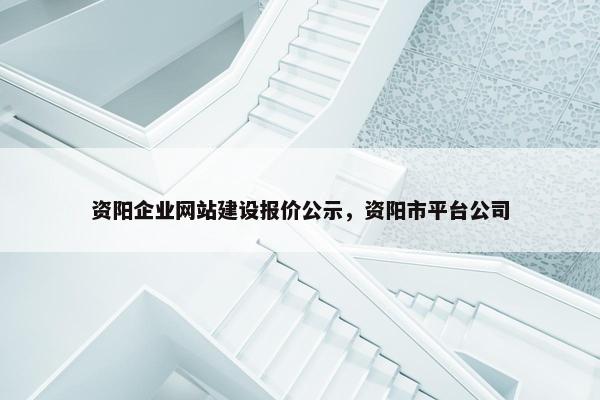 资阳企业网站建设报价公示，资阳市平台公司