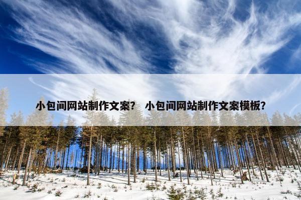 小包间网站制作文案？ 小包间网站制作文案模板？