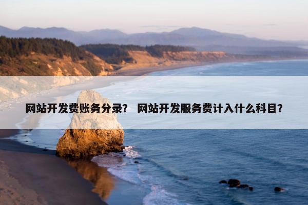 网站开发费账务分录？ 网站开发服务费计入什么科目？