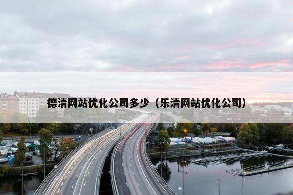 德清网站优化公司多少（乐清网站优化公司）