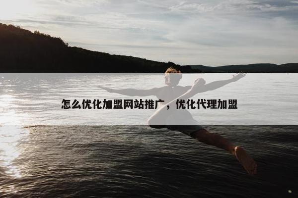 怎么优化加盟网站推广，优化代理加盟