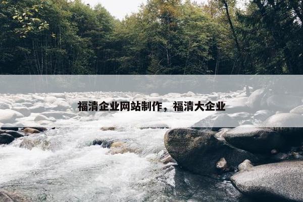 福清企业网站制作，福清大企业