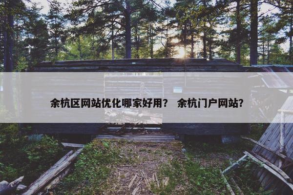 余杭区网站优化哪家好用？ 余杭门户网站？