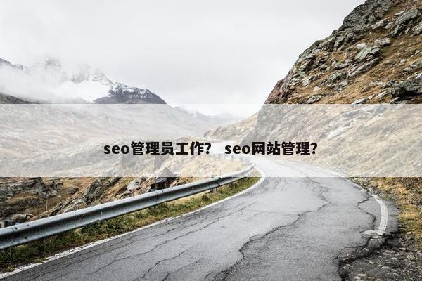 seo管理员工作？ seo网站管理？
