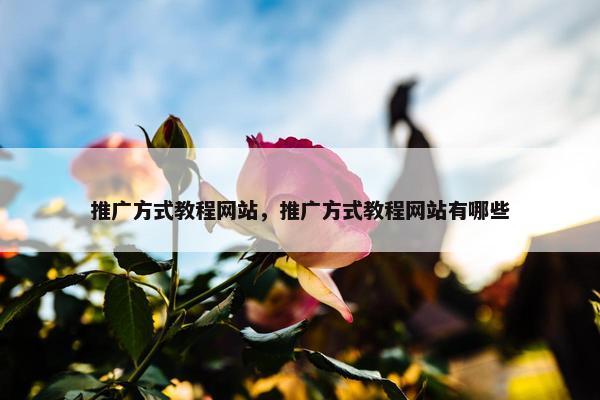 推广方式教程网站，推广方式教程网站有哪些
