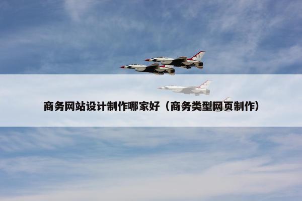 商务网站设计制作哪家好（商务类型网页制作）