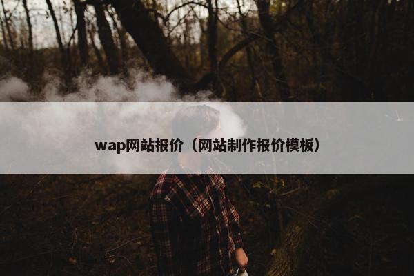 wap网站报价（网站制作报价模板）