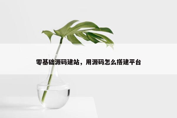 零基础源码建站，用源码怎么搭建平台
