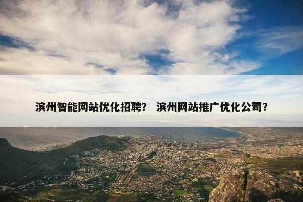 滨州智能网站优化招聘？ 滨州网站推广优化公司？