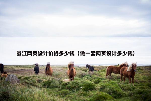 綦江网页设计价格多少钱（做一套网页设计多少钱）