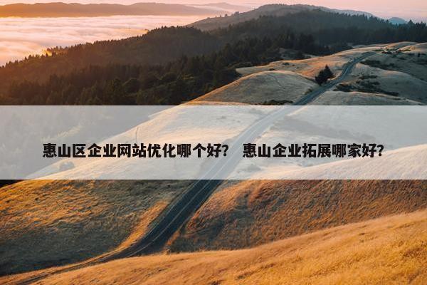 惠山区企业网站优化哪个好？ 惠山企业拓展哪家好？
