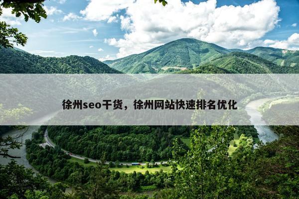徐州seo干货，徐州网站快速排名优化