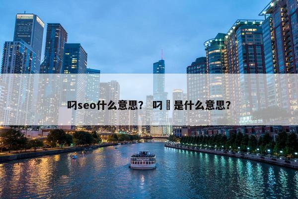 叼seo什么意思？ 叼閪是什么意思？