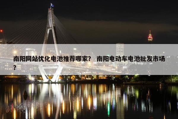 南阳网站优化电池推荐哪家？ 南阳电动车电池批发市场？