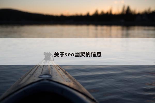 关于seo幽灵的信息