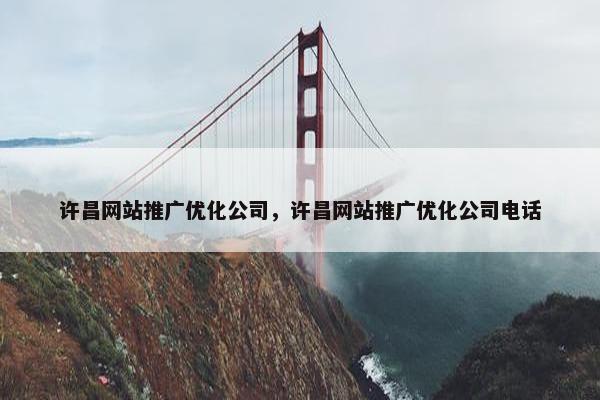许昌网站推广优化公司，许昌网站推广优化公司电话