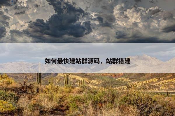 如何最快建站群源码，站群搭建