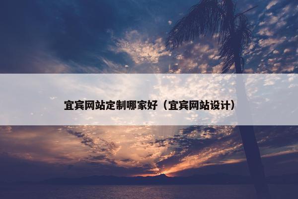 宜宾网站定制哪家好（宜宾网站设计）