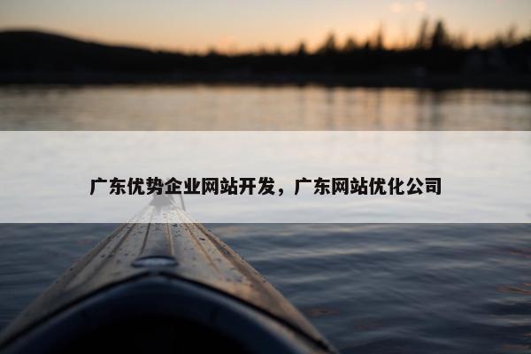广东优势企业网站开发，广东网站优化公司