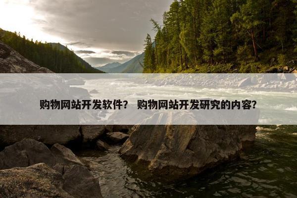 购物网站开发软件？ 购物网站开发研究的内容？