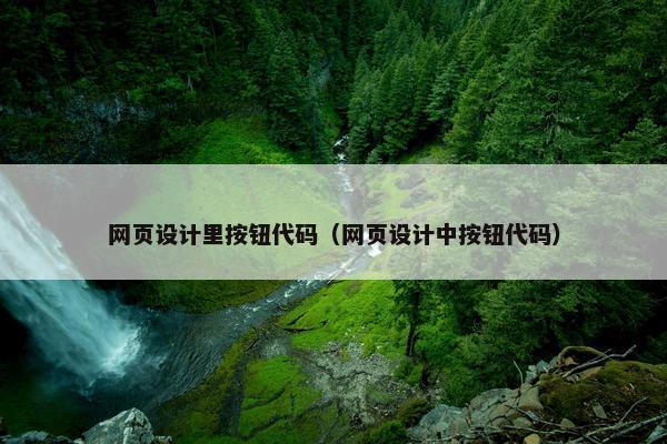 网页设计里按钮代码（网页设计中按钮代码）