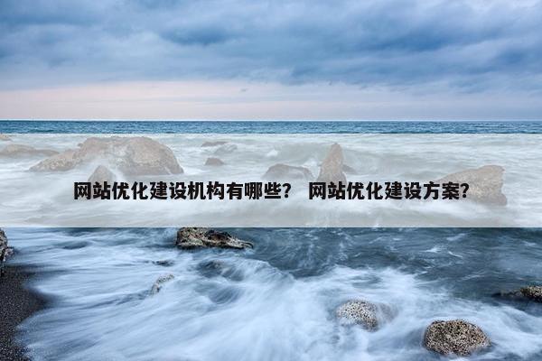 网站优化建设机构有哪些？ 网站优化建设方案？