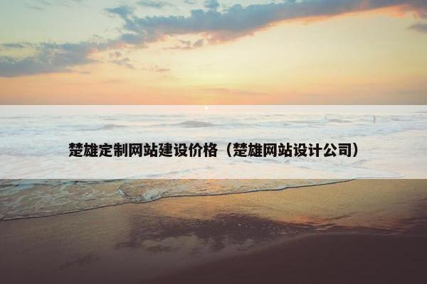 楚雄定制网站建设价格（楚雄网站设计公司）