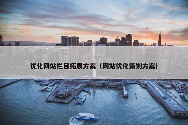 优化网站栏目拓展方案（网站优化策划方案）