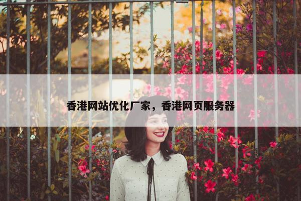 香港网站优化厂家，香港网页服务器