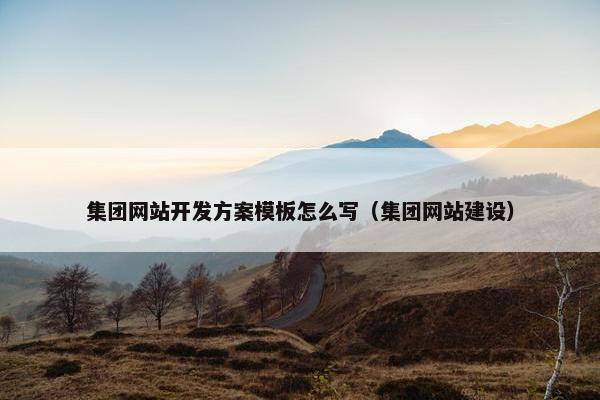 集团网站开发方案模板怎么写（集团网站建设）