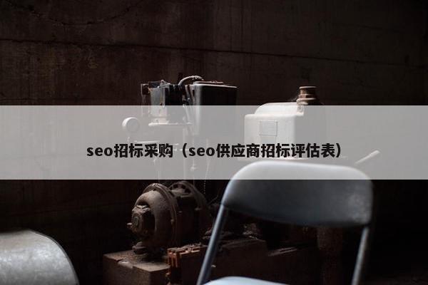 seo招标采购（seo供应商招标评估表）