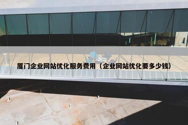 厦门企业网站优化服务费用（企业网站优化要多少钱）
