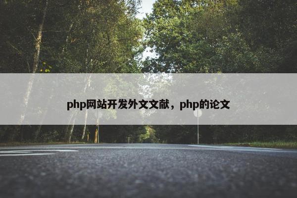 php网站开发外文文献，php的论文