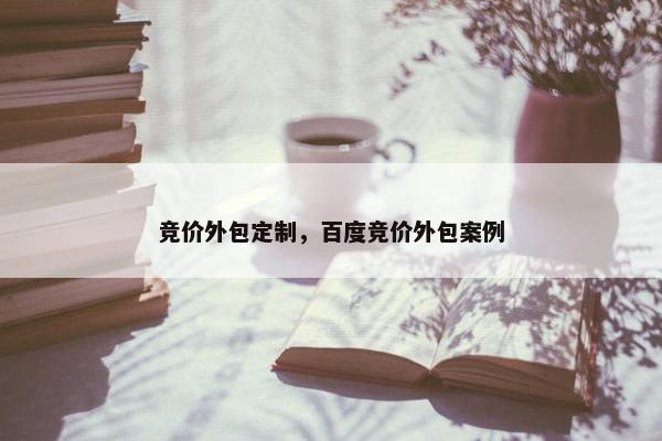 竞价外包定制，百度竞价外包案例