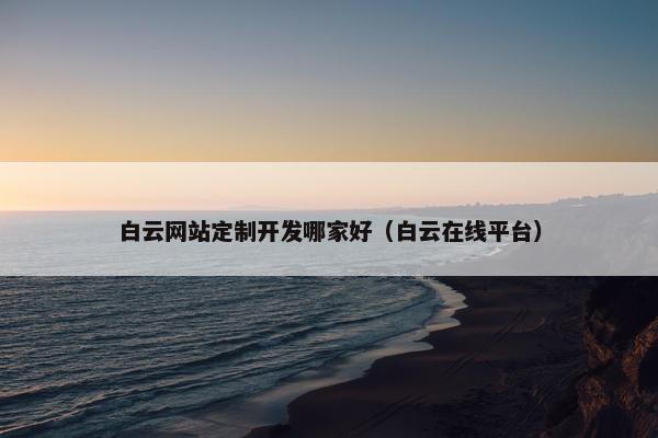 白云网站定制开发哪家好（白云在线平台）