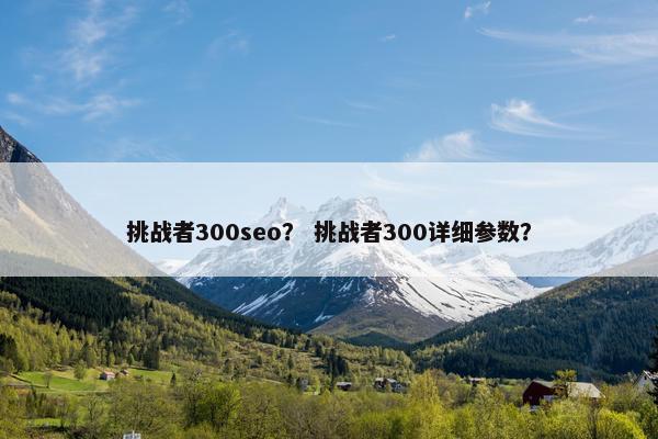 挑战者300seo？ 挑战者300详细参数？