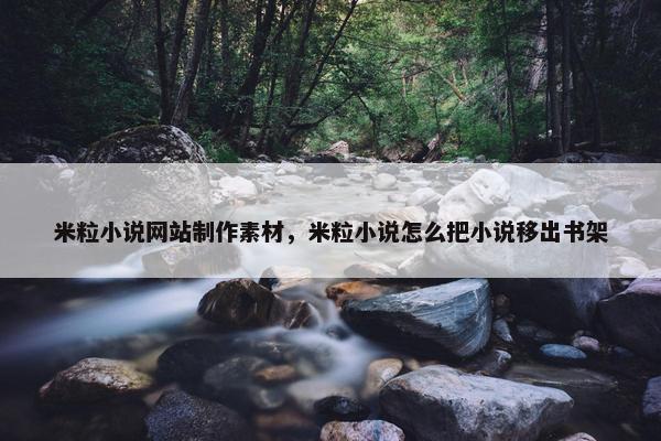 米粒小说网站制作素材，米粒小说怎么把小说移出书架
