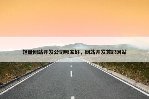 轻量网站开发公司哪家好，网站开发兼职网站