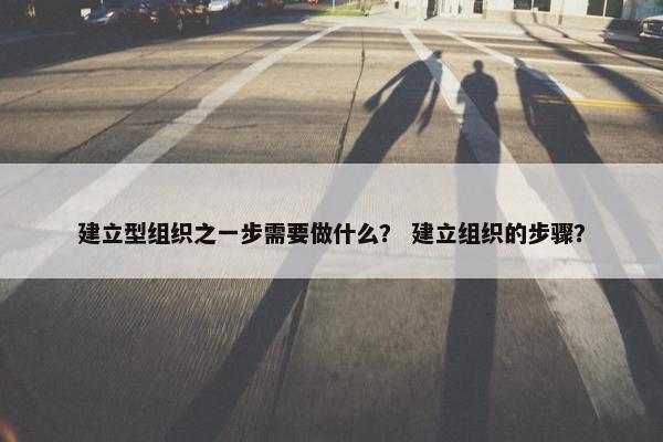建立型组织之一步需要做什么？ 建立组织的步骤？