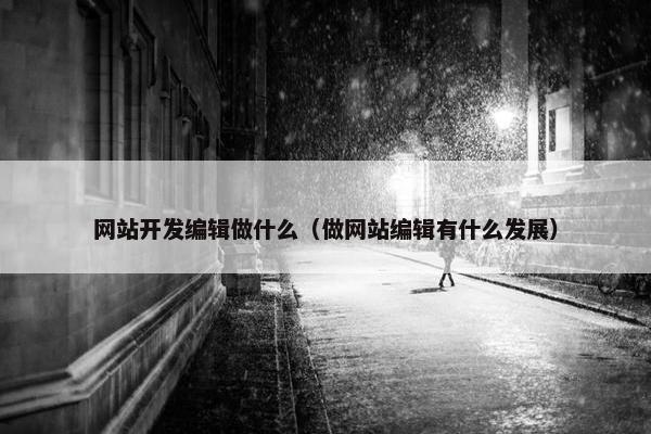 网站开发编辑做什么（做网站编辑有什么发展）